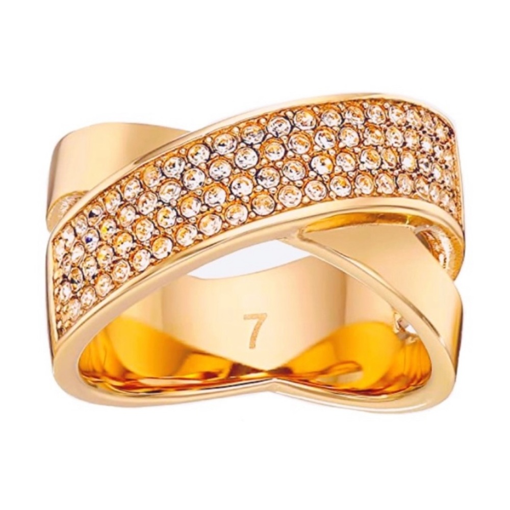 MICHAEL KORS • Gold Brilliance Crossover Ring - Picture 1 of 7